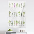 thumbnail image 1 of Periwinkle Tapestry, Herbs for Memory Focus and Brain Work Plant Design, Fabric Wall Hanging Decor for Bedroom Living Room Dorm, 5 Sizes, Lime Green Multicolor, by Ambesonne, 1 of 1