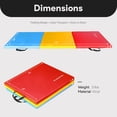 thumbnail image 2 of BalanceFrom 6ft x 2ft x 2in 3-Panel All-Purpose Folding Gymnastics Mat, Multicolored, 2 of 9