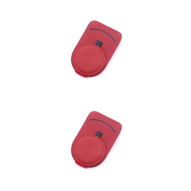 Estuche para gafas de coche Speravity Sun Shadow Clip Holder Universal Vehicle Interior Rojo 2piezas