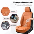 thumbnail image 4 of 2020 for Hyundai Elantra Car Seat Cover, Premium Leather 360° Full Coverage Seat Set Scratch & Wear Resistant Refresh Car Interior, Orange Car Seat Covers, Pet Car Seat Covers, 4 of 9