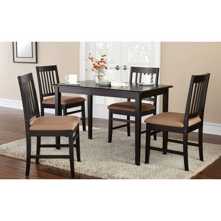 Mainstays 5-Piece Dining Set with Rich Espresso Finish