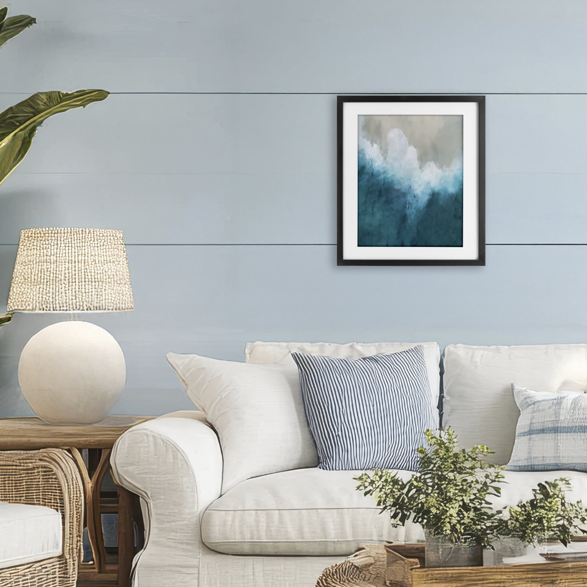 Stupell Industries Aerial Tide Abstraction Black Framed Print Under Glass, design by Denise Brown