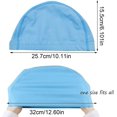 thumbnail image 5 of Gorro de natación para piscina - Mixto para hombre y mujer - Tejido de PU suave y cómodo - Fácil de poner - Azul, 5 of 5