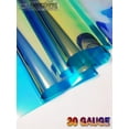 thumbnail image 5 of 30 Gauge Metallic Transparent Hologram Blue Plastic Vinyl Fabric 38" Wide Sold By The Yard, 5 of 6