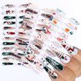 thumbnail image 4 of 24 piezas de uñas postizas navideñas, uñas postizas de cobertura total, uñas navideñas extraíbles para mujeres y niñas, 4 of 8