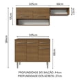 thumbnail image 3 of Cocina Integral Madesa Emilly 165cm Marrón, 3 of 5
