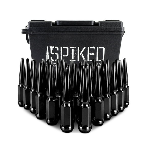 Mishimoto Spiked Lug Nuts, M14x1.5, 32-PC Set, Black