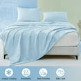 thumbnail image 3 of SORMAG Cooling Comforter Queen Size Cooling Blankets for Hot Sleepers Summer Bed Comforter Quilt Double-Sided Cool Design,Soft Lightweight Silk Smooth (Blue & Grey, Queen(90"x90")), 3 of 11