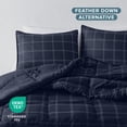 thumbnail image 4 of Bare Home Down Alternative Comforter Set - 3-Pieces - All Seasons - King/Cal King, Dark Blue - Modern Plaid, 4 of 6