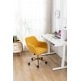 thumbnail image 4 of JINS & VICO Modern Teddy Residential Lumbar Support and Swivel Office Chair, Yellow, 4 of 9