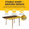thumbnail image 4 of Sunflowers Table Cloths for 5 Foot Rectangle Tables, Wooden Yellow Summer Botanical Elegant Pastoral Patio Waterproof Elastic Fitted Tablecloths, Washable Rectangular Table Cover for Camping, 4 of 8