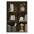 thumbnail image 4 of Furinno LUDER 6-Cube Bookcase with Open Storage Shelves, 11.6 x 23.9 x 35.7 Inches, Amber Pine, 4 of 5