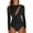 Black, variant on Women Monkini Swimsuit Long Sleeve Swimsuit Surfing Beach Holiday Swimsuit