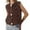 Coffee, variant on Ediodpoh Women’s Fashion Crochet Lace up Vest with Hollow Out Design Knit Sweater Cardigan for Women Navy S