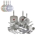 thumbnail image 1 of T-Fal Bateria de Cocina Refresh de Cerámica, con Sartenes y Ollas antiadherentes, 20 piezas, sin PFOA y PTFE, Apto para horno, Color Gris, C486SK64, 1 of 5