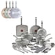 thumbnail image 1 of T-Fal Bateria de Cocina Refresh de Cerámica, con Sartenes y Ollas antiadherentes, 20 piezas, sin PFOA y PTFE, Apto para horno, Color Gris, C486SK64, 1 of 5