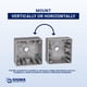 thumbnail image 2 of Enchufe eléctrico metálico Sigma 14352, resistente a la intemperie, 2 canales, 2 of 3