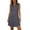Gray-01, variant on STETMN Summer Sleeveless Dress for Women Button V Neck Casual Dress Solid Officewear Dresses