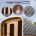 thumbnail image 2 of ALEKO SRCE6HULU Rustic Cedar Barrel Rounded Square 6 person Sauna with Heater, 2 of 13