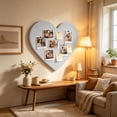 thumbnail image 4 of Heart Shaped Felt Bulletin Board, 15.74 In Fabric Photo Display Memo Pin Board for Photos Notes Bedroom Office Wall Decor, Gray, 4 of 6