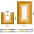 thumbnail image 4 of Juego de alfombras de baño de 2 piezas, alfombrilla de baño de microfibra de 20.0 x 33.0 in y alfombrilla contorneada en forma de U de 20.0 x 20.0 in, con almohadilla antideslizante, alfombra de baño, 4 of 6