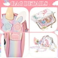 thumbnail image 3 of Armscye 8 Pcs Little Girl Unicorn Purse Set, Cute Unicorn Gifts for Kid with Kawaii Unicorn Dress Up Jewelry Pretend Play Accessories, Adjustable Crossbody Bag and Purse for Girl Aged 3+, 3 of 7
