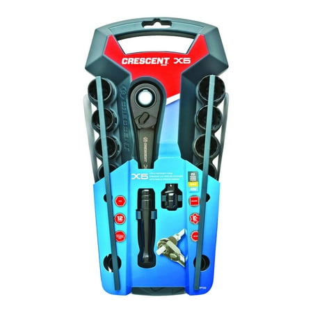 Crescent CX6PT20 20-Piece X6 Pass-Through Ratchet and Sockets