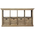 thumbnail image 6 of Sunset Trading Cottage Cabinet w Baskets Driftwood Brown Solid Wood No Assembly, 6 of 8