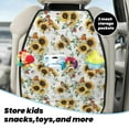 thumbnail image 4 of Goofa Sunflowers Leaves And Birds Pattern Car Back Seat Protector for Kids (2 Pack) ,Anti-kick Storage Mat for Car Seats,Shields from Footprints, 4 of 6