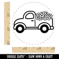 thumbnail image 2 of Cute Truck with Flowers Self-Inking Rubber Stamp Ink Stamper - Orange Ink - Small 3/4 Inch, 2 of 7