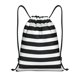 thumbnail image 1 of Fotbe Black And White Stripes Bolsa Mochila con Cordón Estampada, Bolsa de Gimnasio Deportiva, Bolsa Cinch, Bolsa con Cordón para Hombres y Mujeres-Medium, 1 of 6