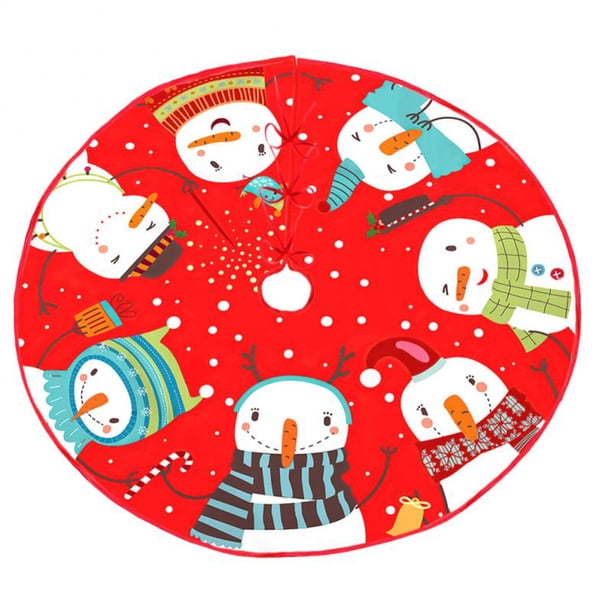 Falda de árbol de Navidad, tapete con copos de nieve, Reno, 72cm, 28 pulgadas