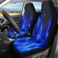 thumbnail image 2 of Xoenoiee Blue Fire Print 2 Pcs Front Car Seat Cover Vehicle Seat Protector Covers Universal Fit Most Cars SUV Sedan Truck Van, Auto Interior Accessories, 2 of 6