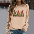 thumbnail image 2 of WEAIXIMIUNG Chandail en Molleton pour Femmes Col Rond Fermeture Éclair Mode de Noël Décontractée Imprimé Bonhomme de Neige Chandail à Manches Longues Sans Chapeau, 2 of 6