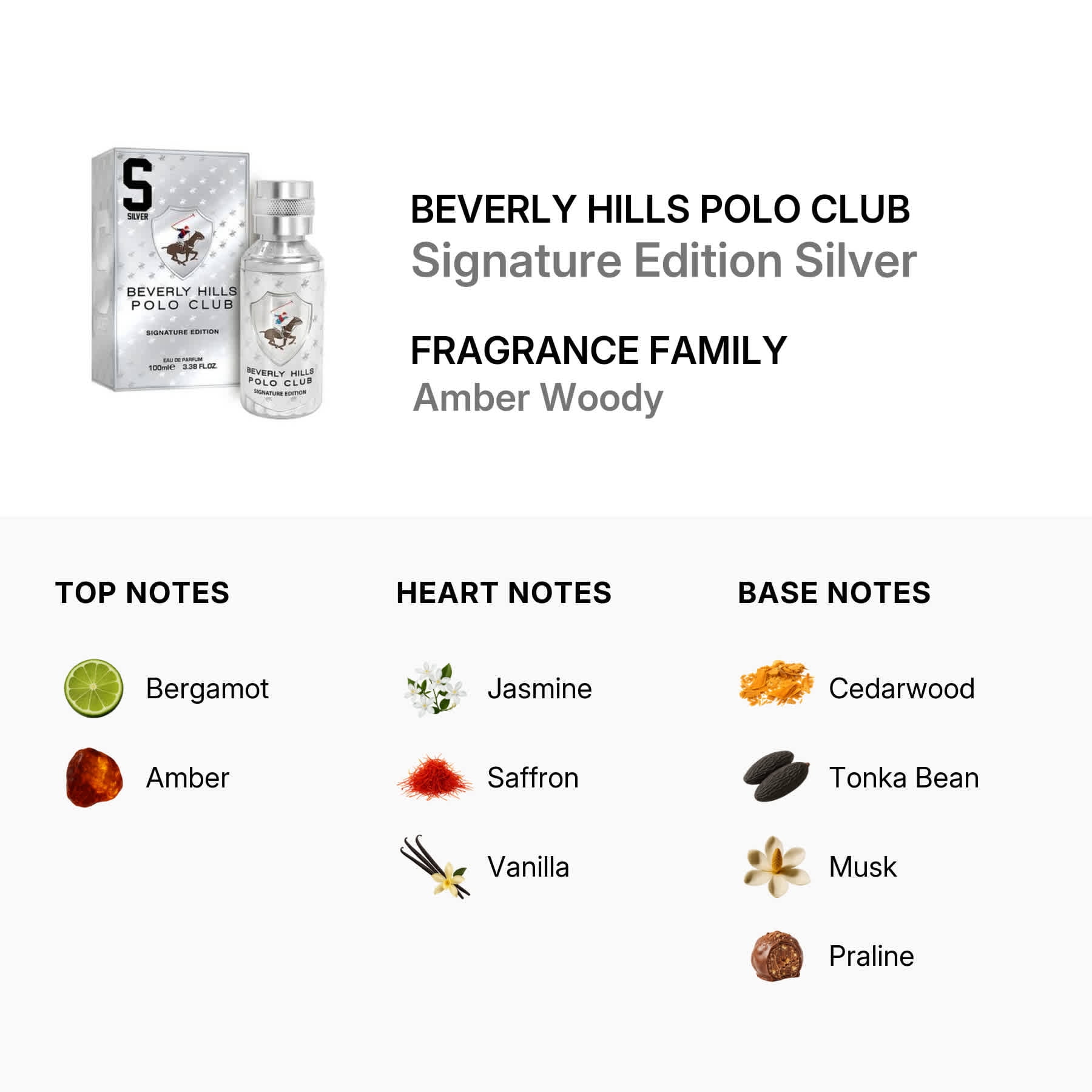 Beverly Hills Polo Club Unisex Signature Edition Silver EDP Spray