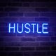 thumbnail image 1 of Letrero de neón Hustle para decoración de pared – Letrero de neón LED grande de 19,7 x 5 pulgadas, letrero USB Cool Gym para decoración de arte de oficina, alcantarilla, sala de juegos (azul), 1 of 4