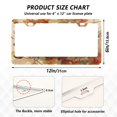 thumbnail image 2 of Aluminum License Plate Frame 2 Pack Car Exterior Accessory Car Tag Holder for Front Rear Plates Cars Decor Owl and Branch, 2 of 7