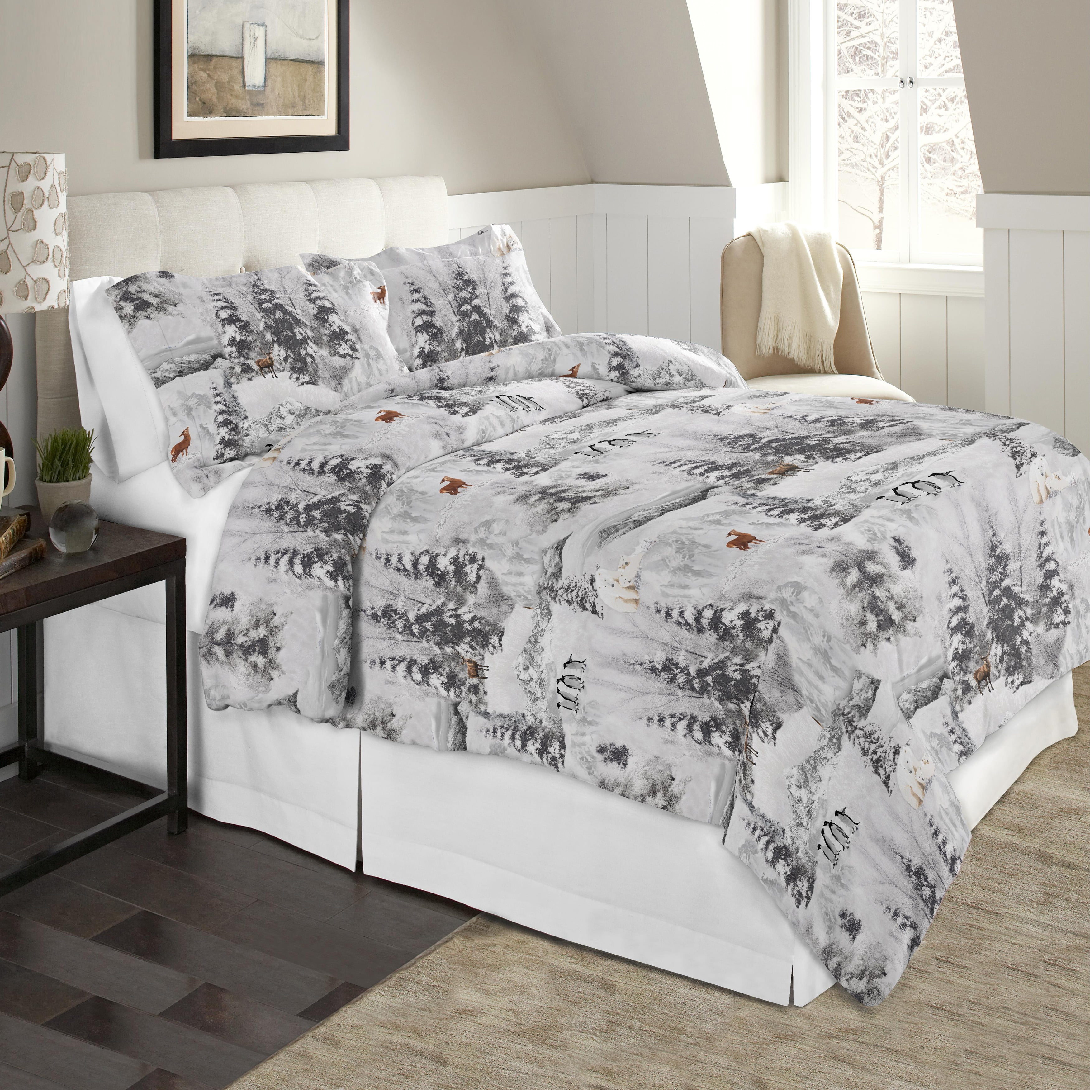 Celeste Home 190 Gsm Cotton Flannel Oversized Duvet Set Com