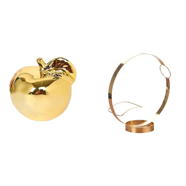 Elegante portabotellas de cerámica con forma de fruta, adorno escultural para escritorios, porches, restaurantes, oficinas, organizador de metal.