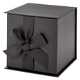 thumbnail image 2 of Hallmark - Caja de regalo peque&ntilde;a con lazo y relleno de papel triturado (caja de regalo negra de 4 pulgadas) para bodas, graduaciones, cumplea&ntilde;os, d&iacute;a del padre, regal, 2 of 7