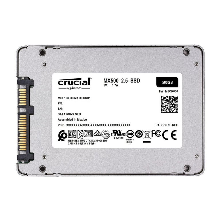 Crucial MX500 500GB Solid State Drive, SATA 2.5-inch 7mm Crucial MX500 500GB Solid State Drive, SATA 2.5-inch 7mm