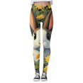 thumbnail image 3 of WILLBEST Pantalones de Yoga Con Estampado Floral de Pascua Para Mujer, Leggings Elásticos y Cómodos Para Hacer Ejercicio y Hacer Ejercicio de Forma Informal. Extra Grande, 3 of 4