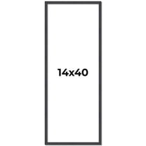 14x40 Rustic Brown Real Wood Picture Frame Width 0.75 inches | Interior Frame Depth 0.5 inches |