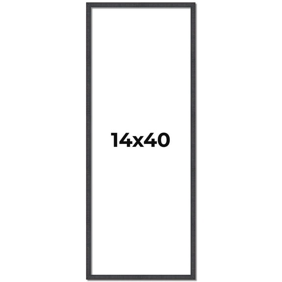 14x40 Rustic Brown Real Wood Picture Frame Width 0.75 inches | Interior Frame Depth 0.5 inches |