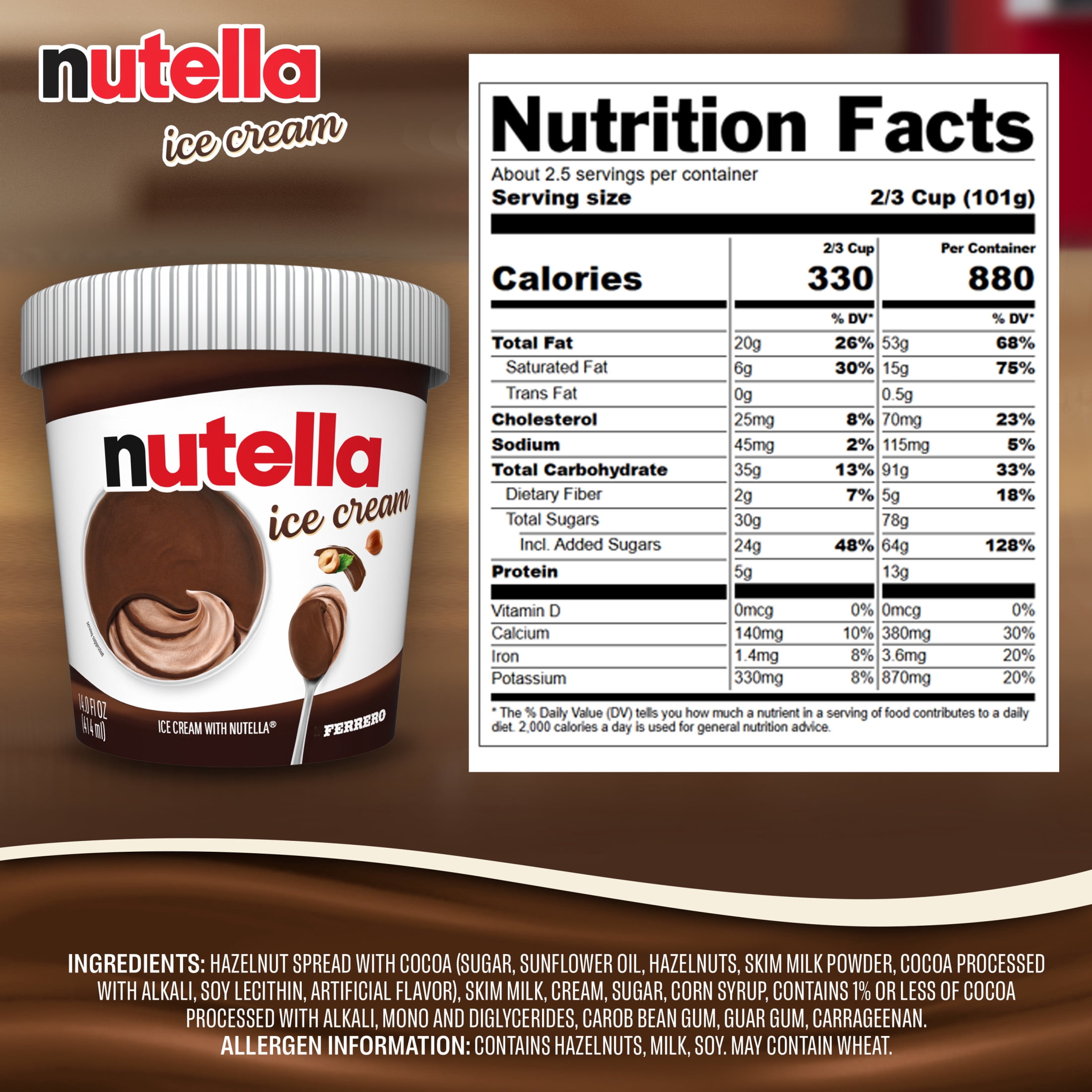 Nutella Ice Cream, 14 fl oz