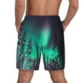 thumbnail image 2 of Lsque Mens Swim Trunks Northern Lights 2 Pattern - Bathing Suit Compression Liner - Beach Swim Shorts Swimwear - (S-3XL) - Stretch Quick Dry -3X-Large, 2 of 9