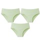 thumbnail image 1 of Puntoco Ropa interior breve para mujer, 3 piezas, bragas de cintura media a rayas con ventilación conservadora para uso diario para mujer, 1 of 4