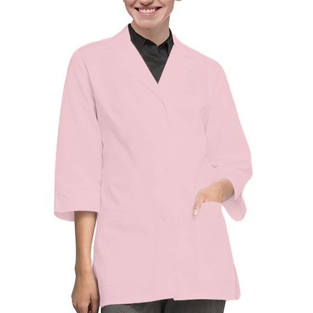 Panda Uniform by HeedFit Women s 32 3/4 Sleeve Lab Coat with Multi-Colored Plus Size L Pink