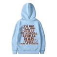 thumbnail image 4 of WEAIXIMIUNG Fall Sweatshirt Women's Baseball Letter Slogan Printed Pocket Drawstring Printed Hoodie, 4 of 4