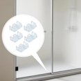 thumbnail image 4 of 5pcs Shower Room Accessories Bathroom Sliding Door Track Pulley Collision Block Positioning Block Limiter, Collision Glass Shower Door Stopper (Transparent Blue), 4 of 5